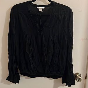H&M Bell Sleeved Flowy Top